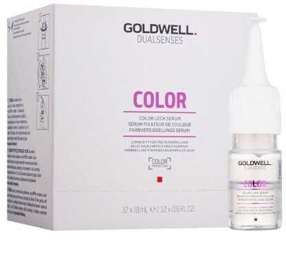 Goldwell Flushing serum for fine colored hair Dualsenses Color ( Color Lock Serum) 12 x 18 ml 18ml nenuplaunama plaukų priežiūros priemonė