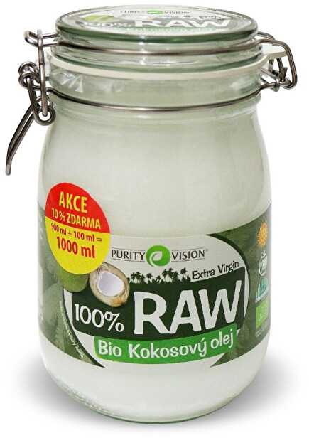 Purity Vision Coconut Raw Bio Oil kūno aliejus unisex, 120 ml