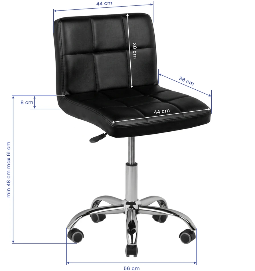 Activeshop Kosmetologinė meistro kėdutė COSMETIC CHAIR Juodas