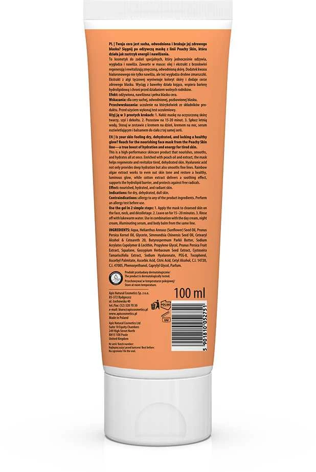 Activeshop Apis PEACHY SKIN maitinamoji veido kaukė 100 ml