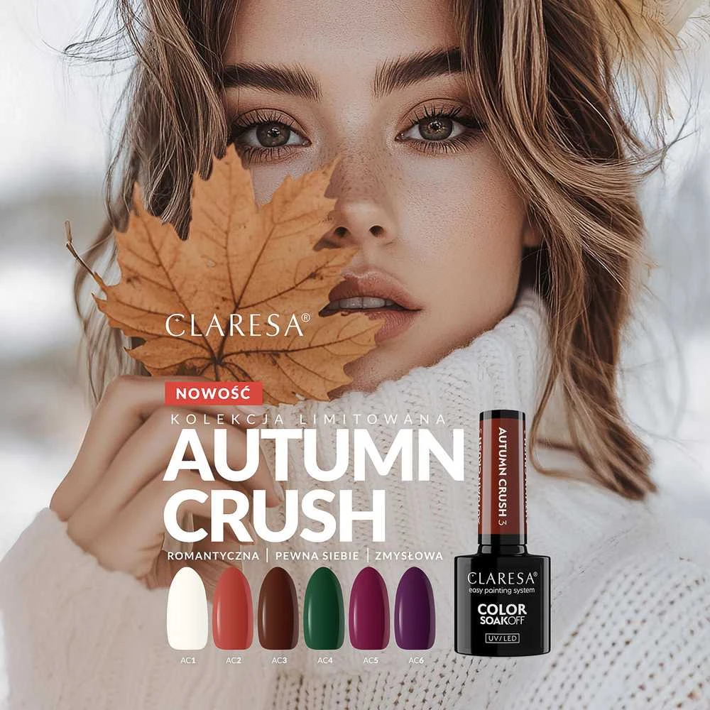 Activeshop „Claresa Color Soak Off UV/LED Autumn Crush“ hibridinis lakas, 2,5 g