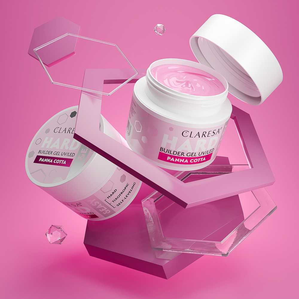 Activeshop Claresa Hard&Easy statybinis gelis Panna Cotta 45g