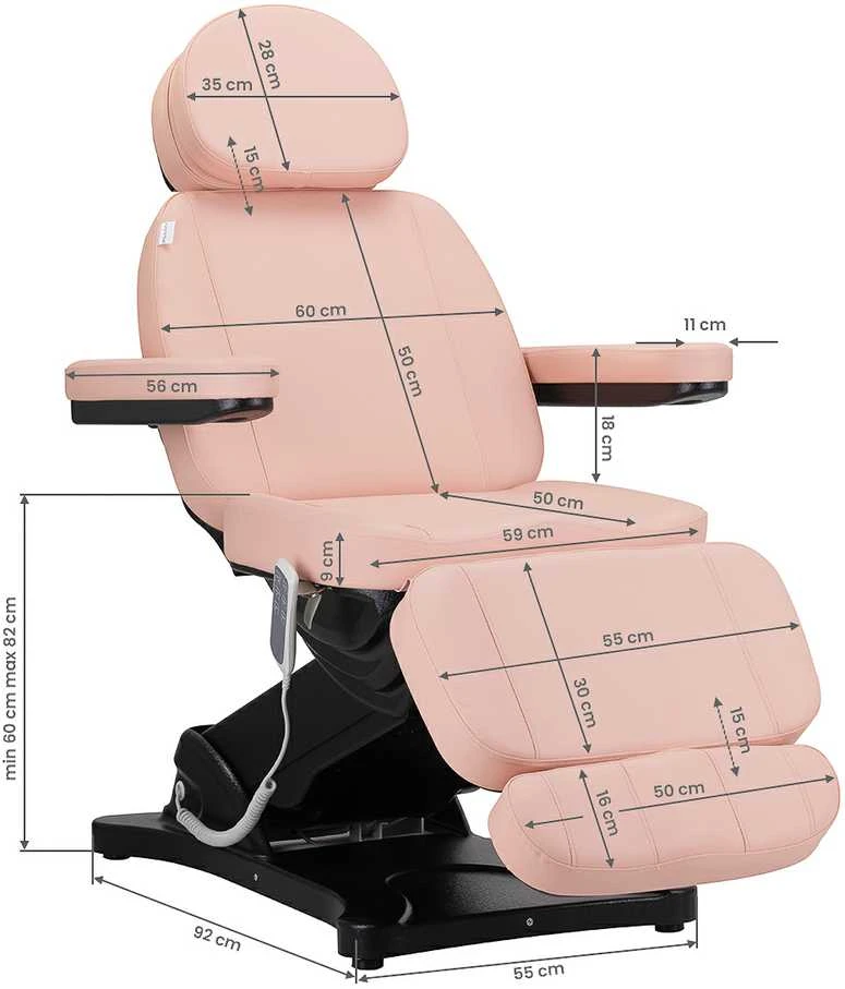 Activeshop Kosmetologinis krėslas SILLON CLASSIC 3 MOTOR ELECTRIC Rožinis