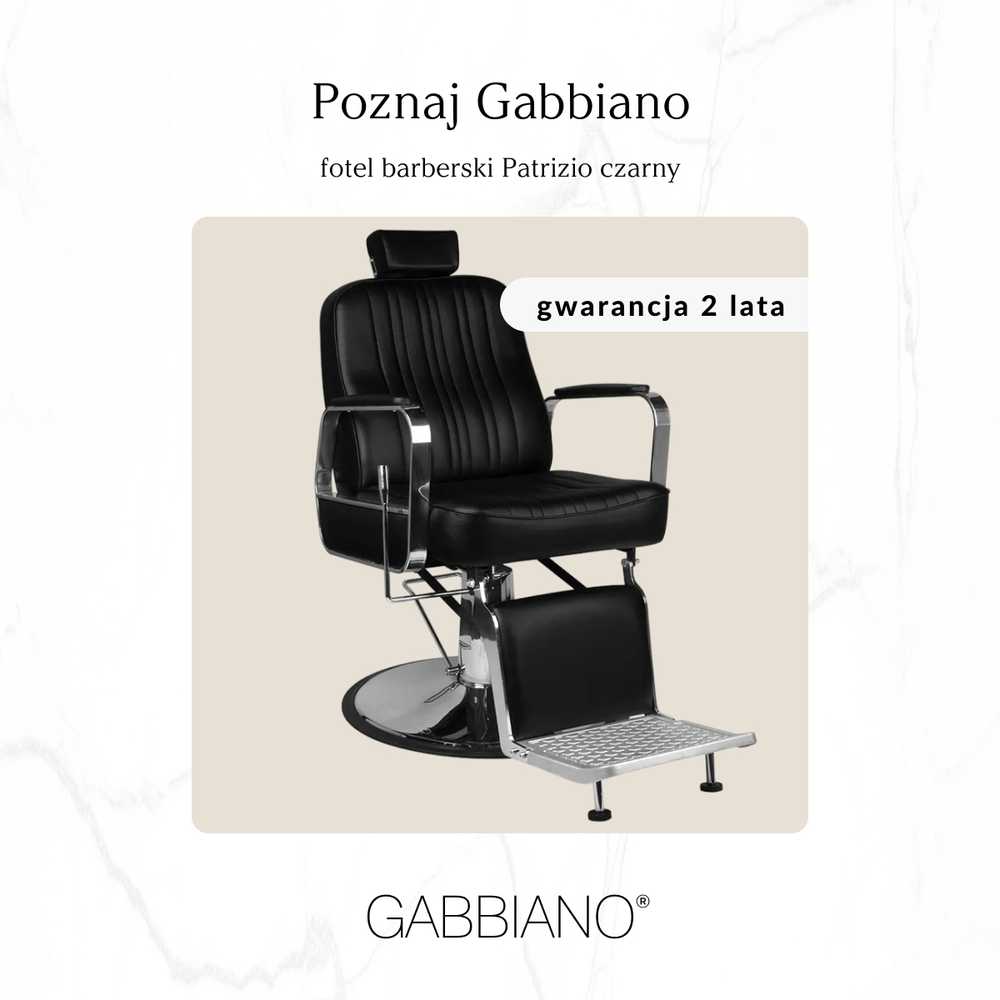 Activeshop Kirpyklos kėdė GABBIANO BARBER CHAIR PATRIZIO Juodas