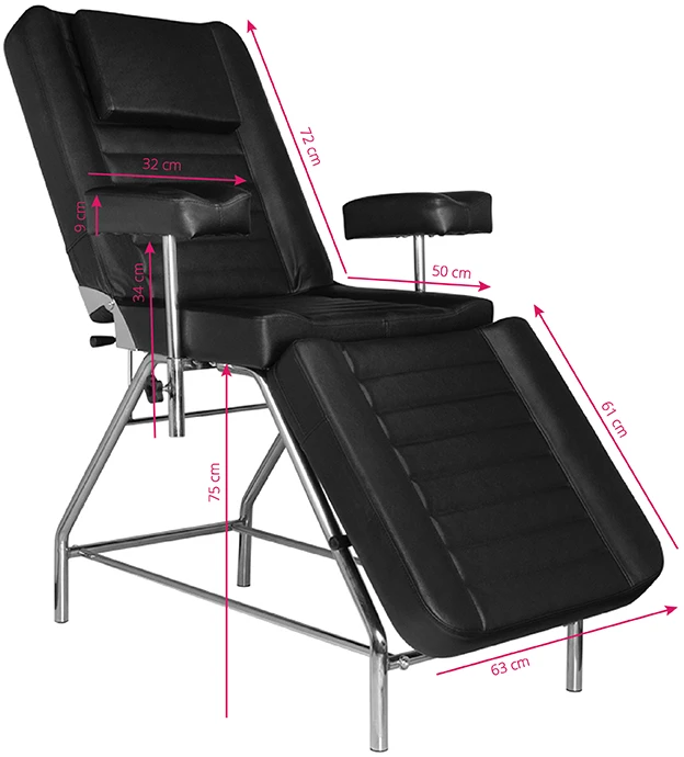 Activeshop Tatuiruočių krėslas INK (Juodas)