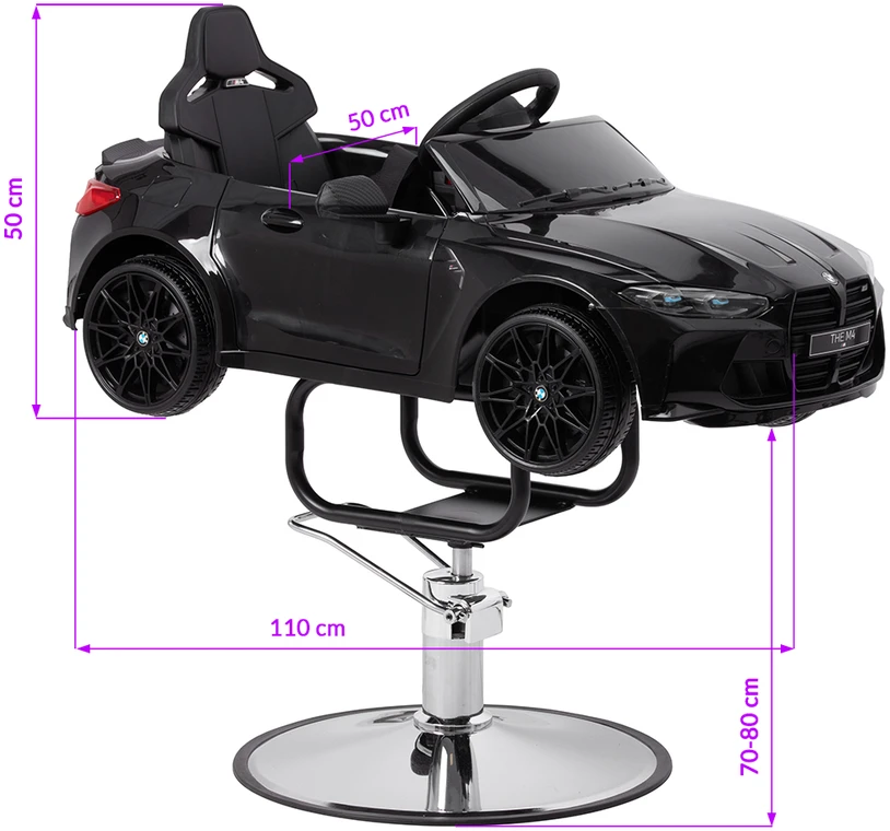 Activeshop Vaikų kirpyklos kėdė Gabbiano BMW, juoda