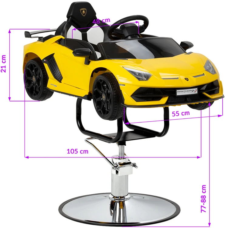 Activeshop Vaikų kirpyklos kėdė Gabbiano Lamborghini, geltona