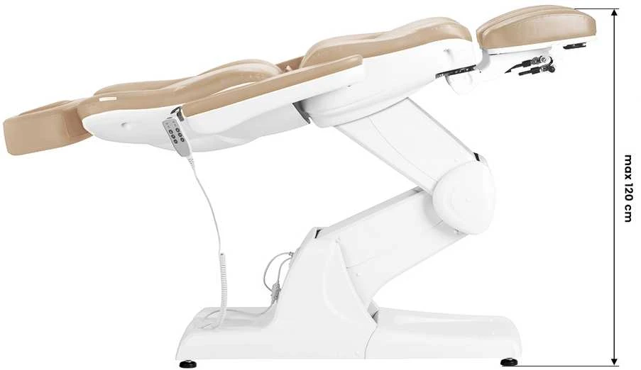 Activeshop Kosmetologinis krėslas AZZURRO 870 PEDI ELECTRIC 3 MOTOR Cappuccino