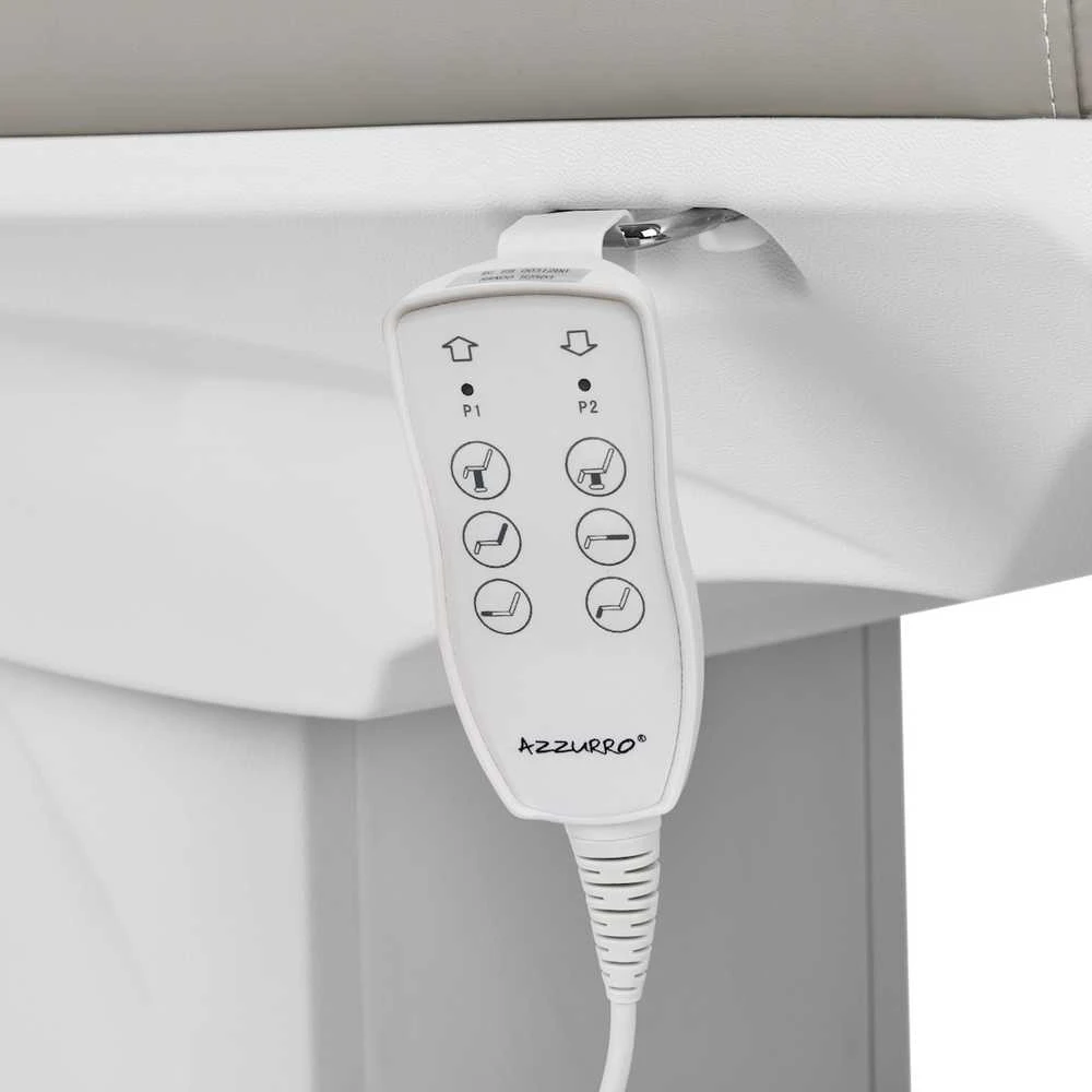 Activeshop Kosmetologinis krėslas Azzurro 891 Electric 3 Motors Professional Pilkas