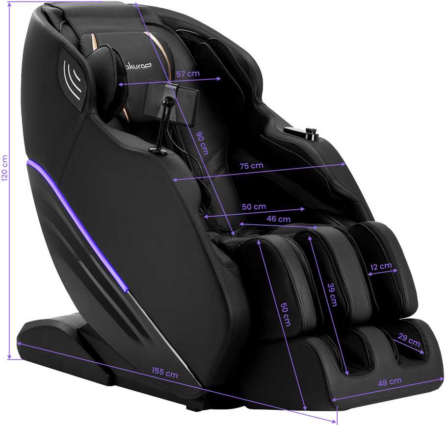 Activeshop Masažo krėslas Sakura Maximus 3D 809 Juodas