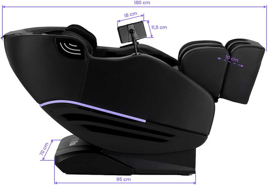 Activeshop Masažo krėslas Sakura Maximus 3D 809 Juodas