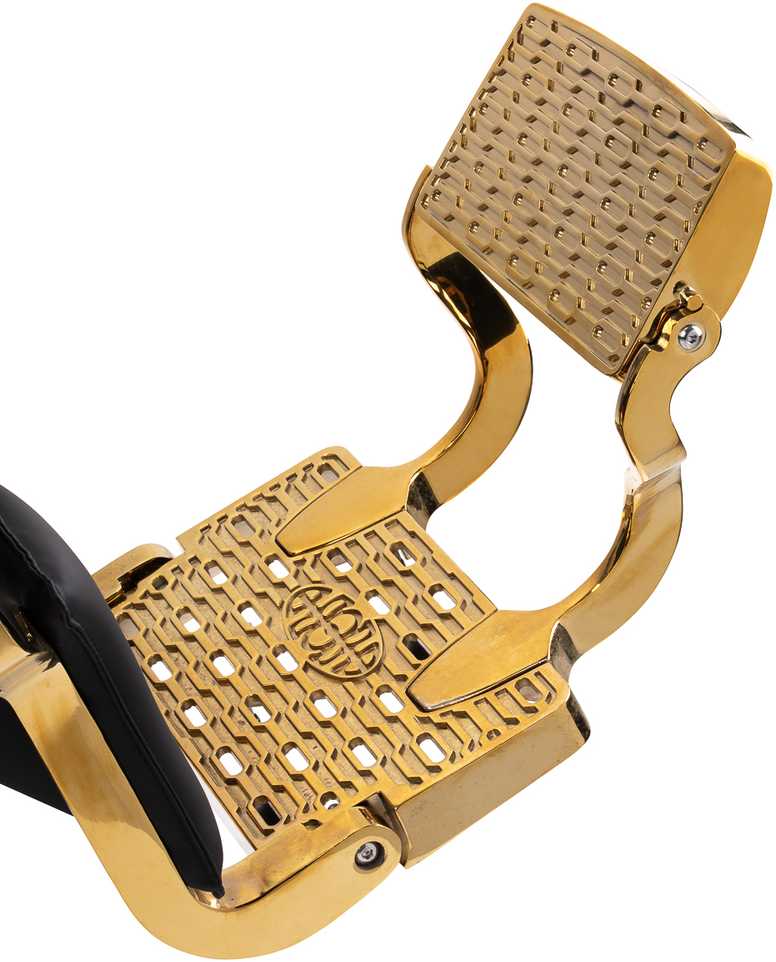Activeshop Kirpyklos kėdė Barber Chair Gabbiano Leonardo Gold Juodas