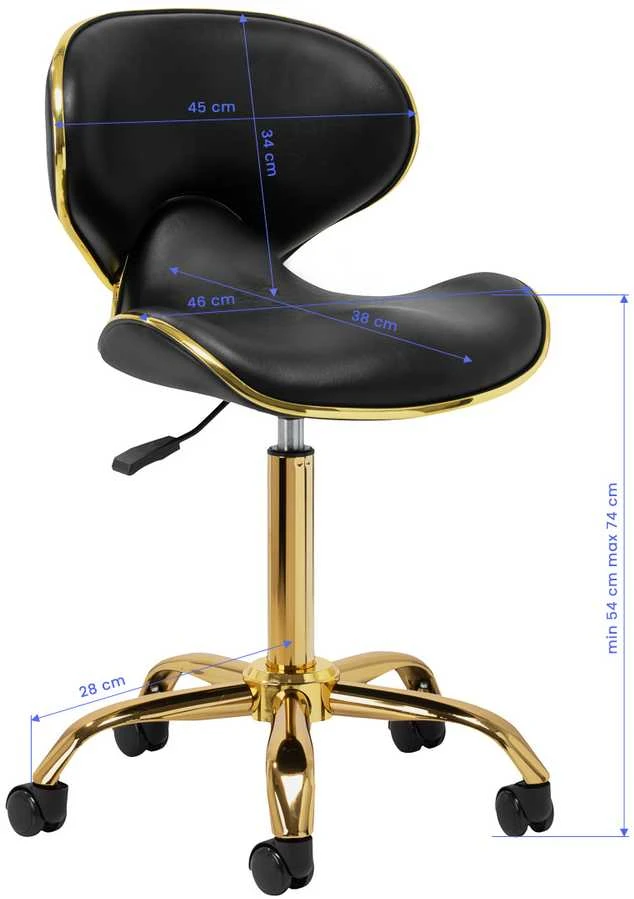 Activeshop Kėdė ant ratuku Gabbiano Q-4599G juoda V2