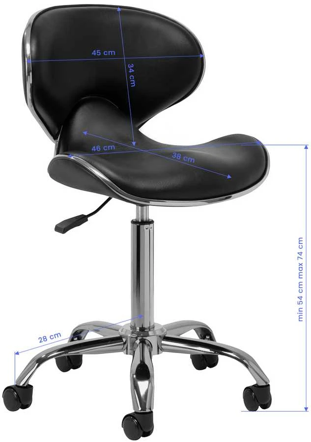 Activeshop Kosmetologinė kėdė Gabbiano Q-4599 juoda V2