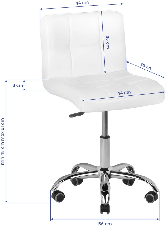 Activeshop Kosmetologinė meistro kėdutė COSMETIC CHAIR Baltas