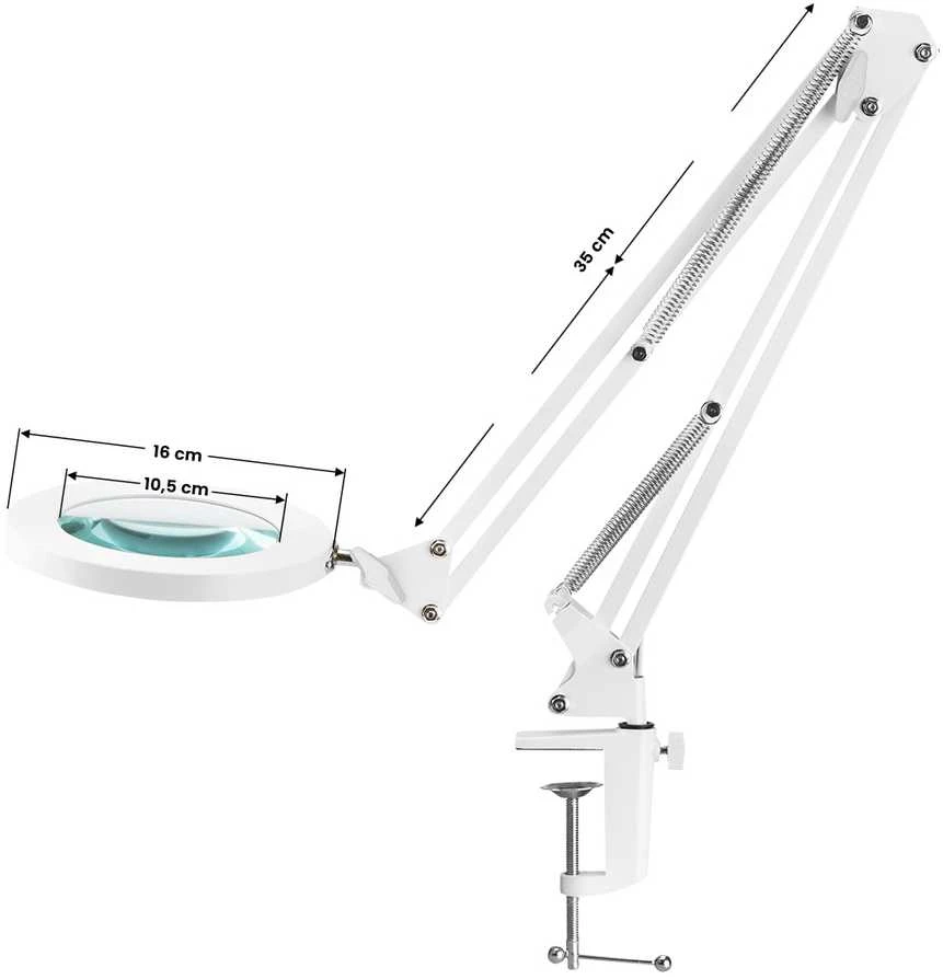 Activeshop LED stalinis šviestuvas su lupa Glow 308 baltas