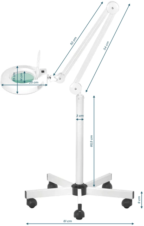 Activeshop Kosmetologinė lempa su lupa ir stovu S5 5D 12W Baltas