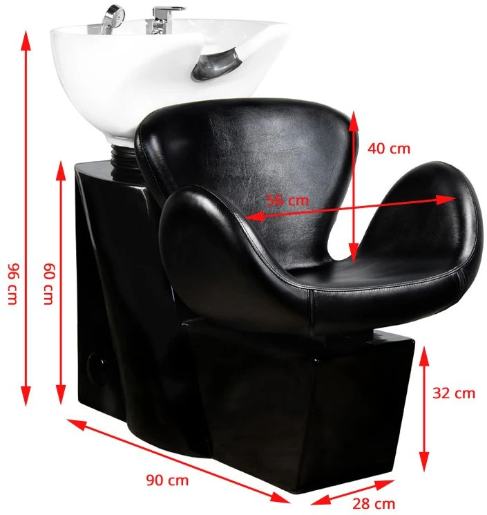 Activeshop Kirpyklos plautuvė GABBIANO PROFESSIONAL HAIRWASHER AMSTERDAM ROUND Juodas SEAT