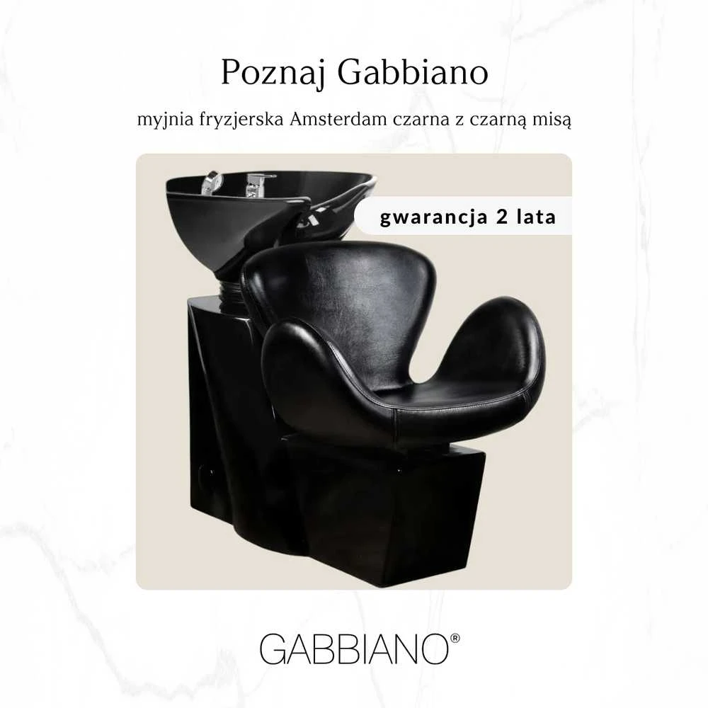 Activeshop Kirpyklos plautuvė GABBIANO PROFESSIONAL HAIRWASHER AMSTERDAM ROUND Juodas
