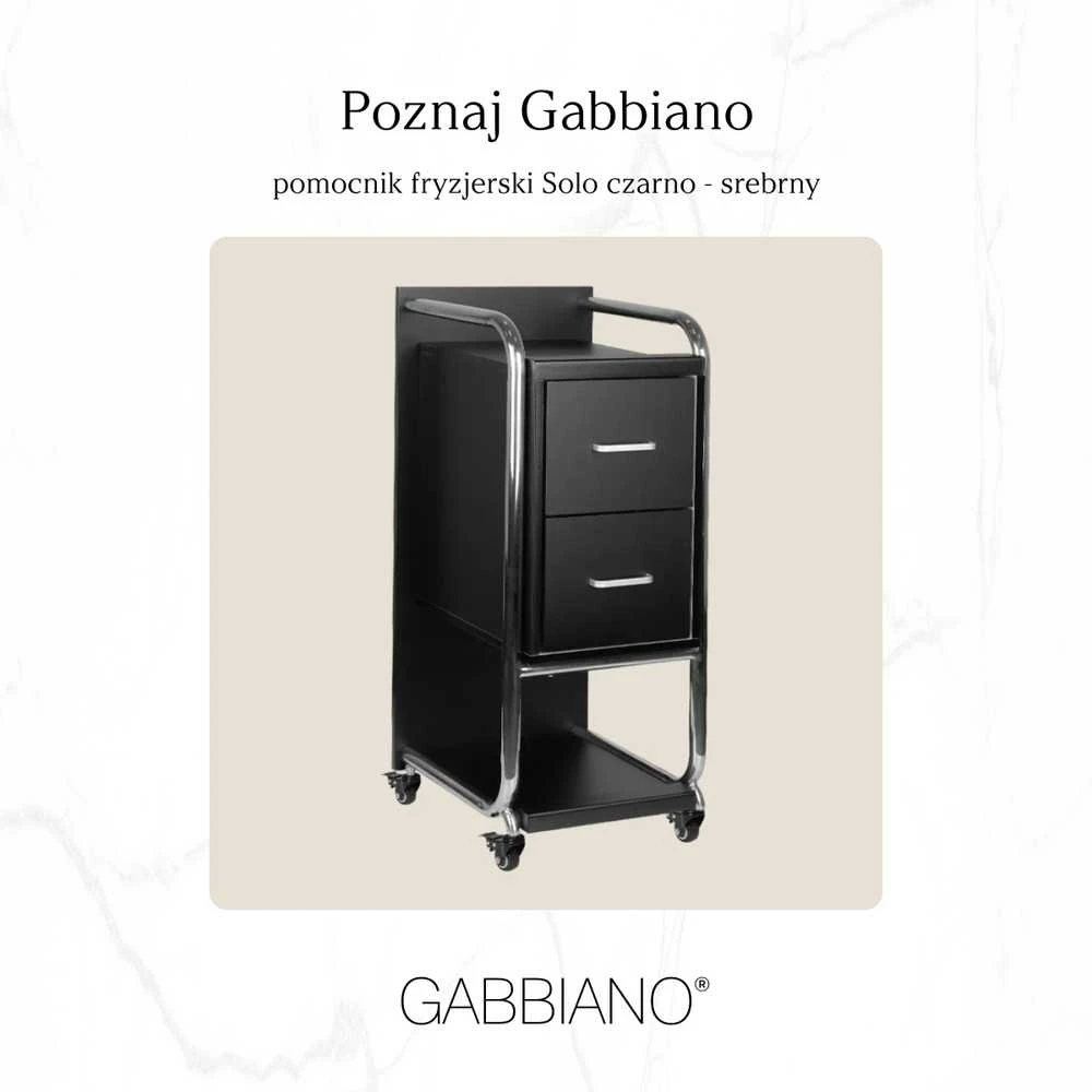 Activeshop Kosmetologinis vežimėlis GABBIANO HAIRDRESSER HELPER SOLO MODEL Sidabrinis Juodas