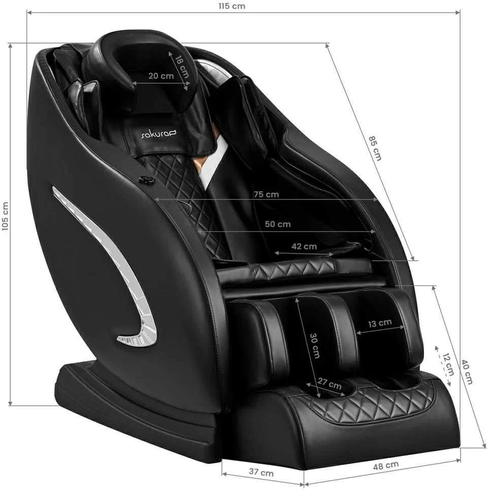 Activeshop masažinė kėdė Sakura Classic 305, Juoda