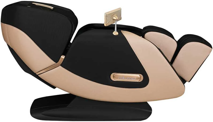 Activeshop Masažinis krėslas Sakura Luxury 808 Juodas and rusvai gelsvas
