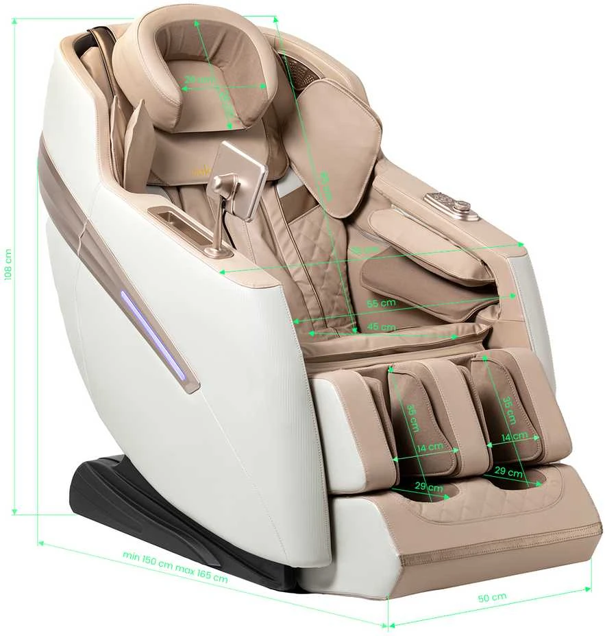 Activeshop Masažinis krėslas Sakura Prime 101 Creamy rusvai gelsvas