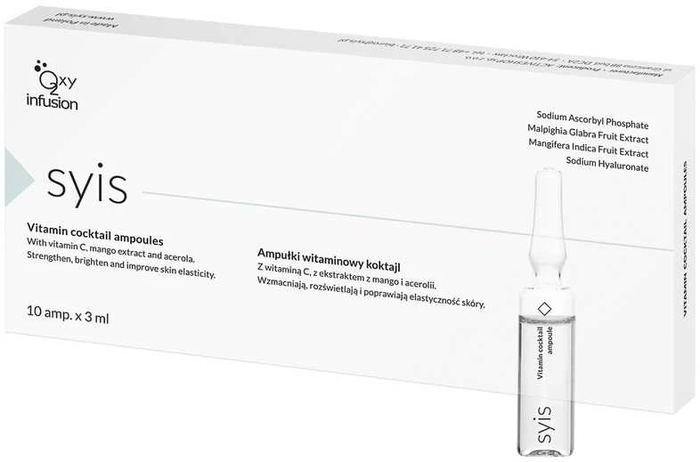 Activeshop Vitaminų kokteilis - ampulės SYIS VITAMIN COCKTAIL AMPOULES PROFESSIONAL, 10 x3 ml