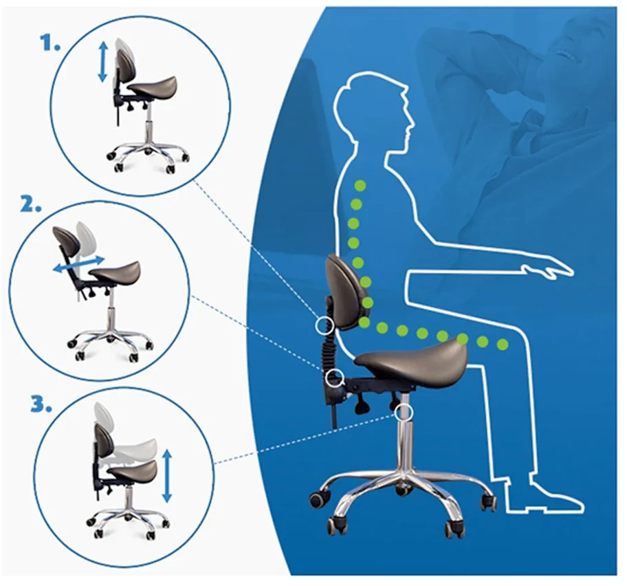 Activeshop Kosmetologinė meistro kėdutė COSMETIC STOOL GIOVANNI Pilkas