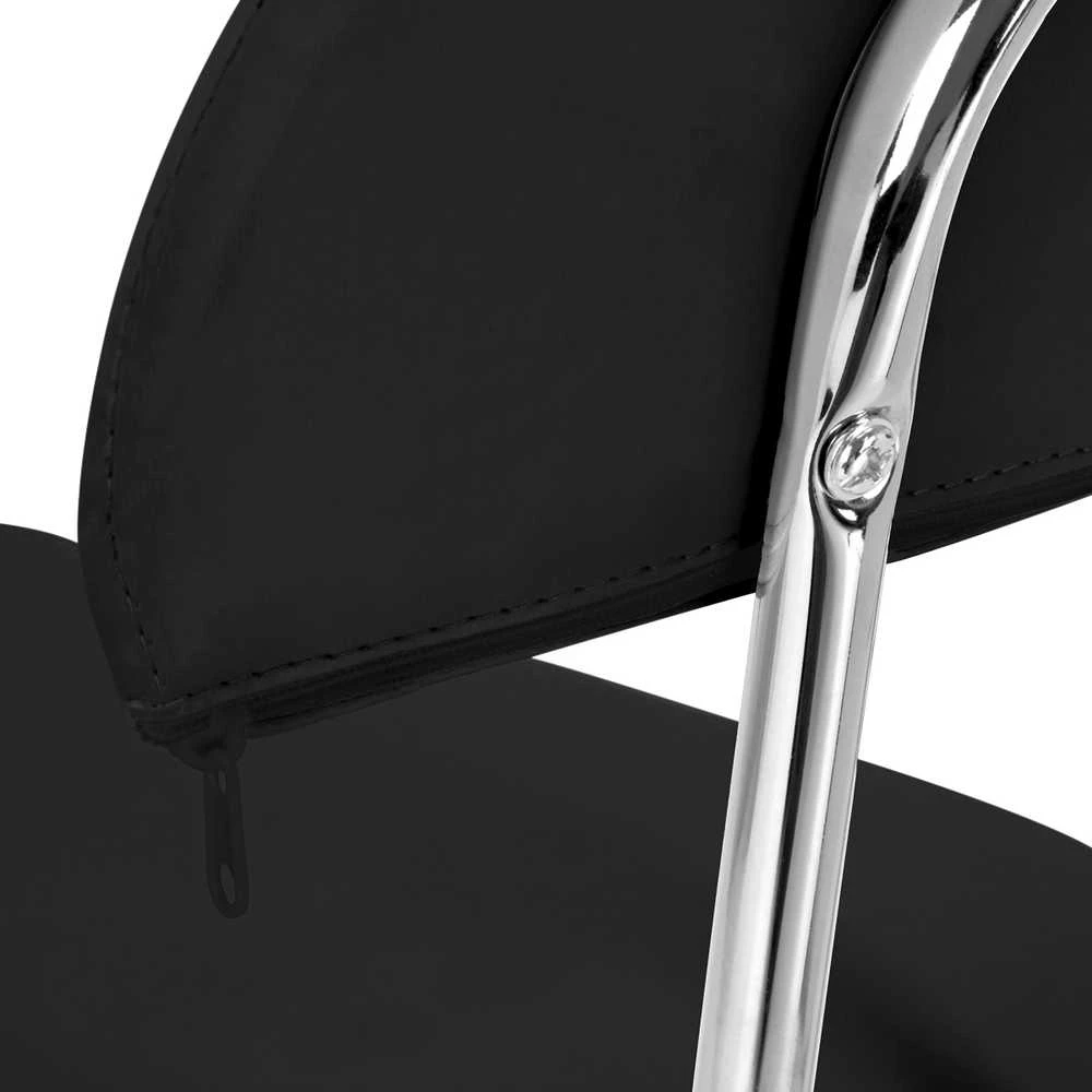 Activeshop Kosmetologinė meistro kėdutė su atlošu 6001 juoda