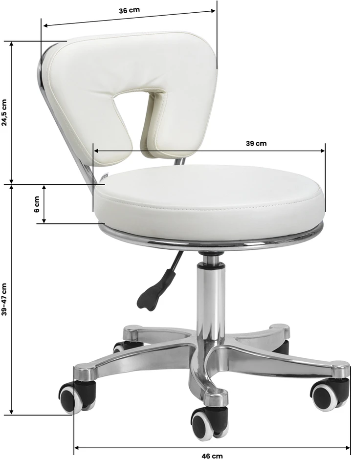 Activeshop Kosmetologinė pedikiūro kėdutė Azzurro 9266 39-47cm