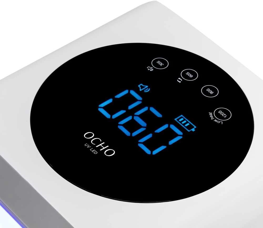 OCHO NAILS belaidė LED UV lempa X22, 72 W, balta, su veidrodiniu dugnu