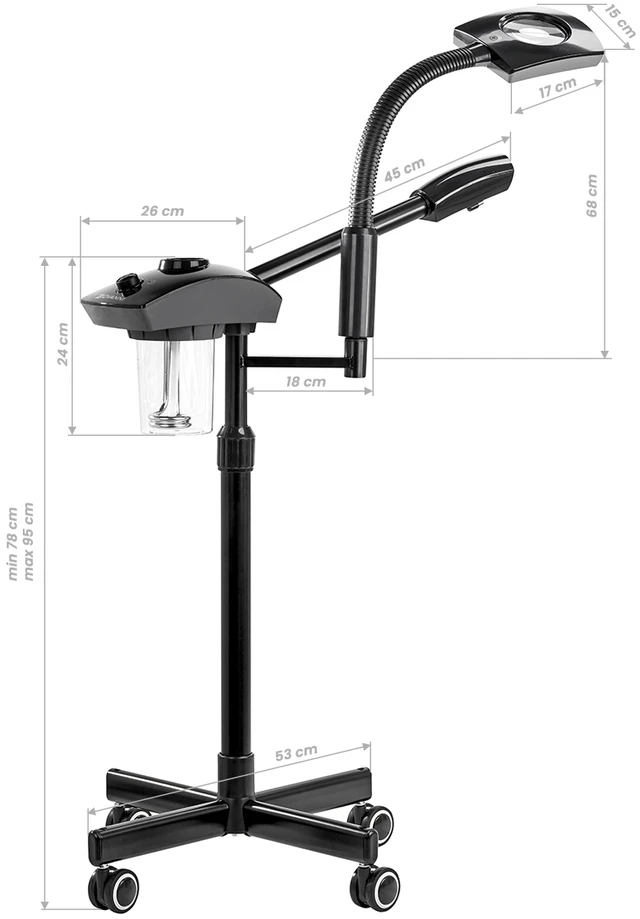 Activeshop Veido garinimo prietaisas su LED lupa – vapozonas Giovanni D-21 juodas