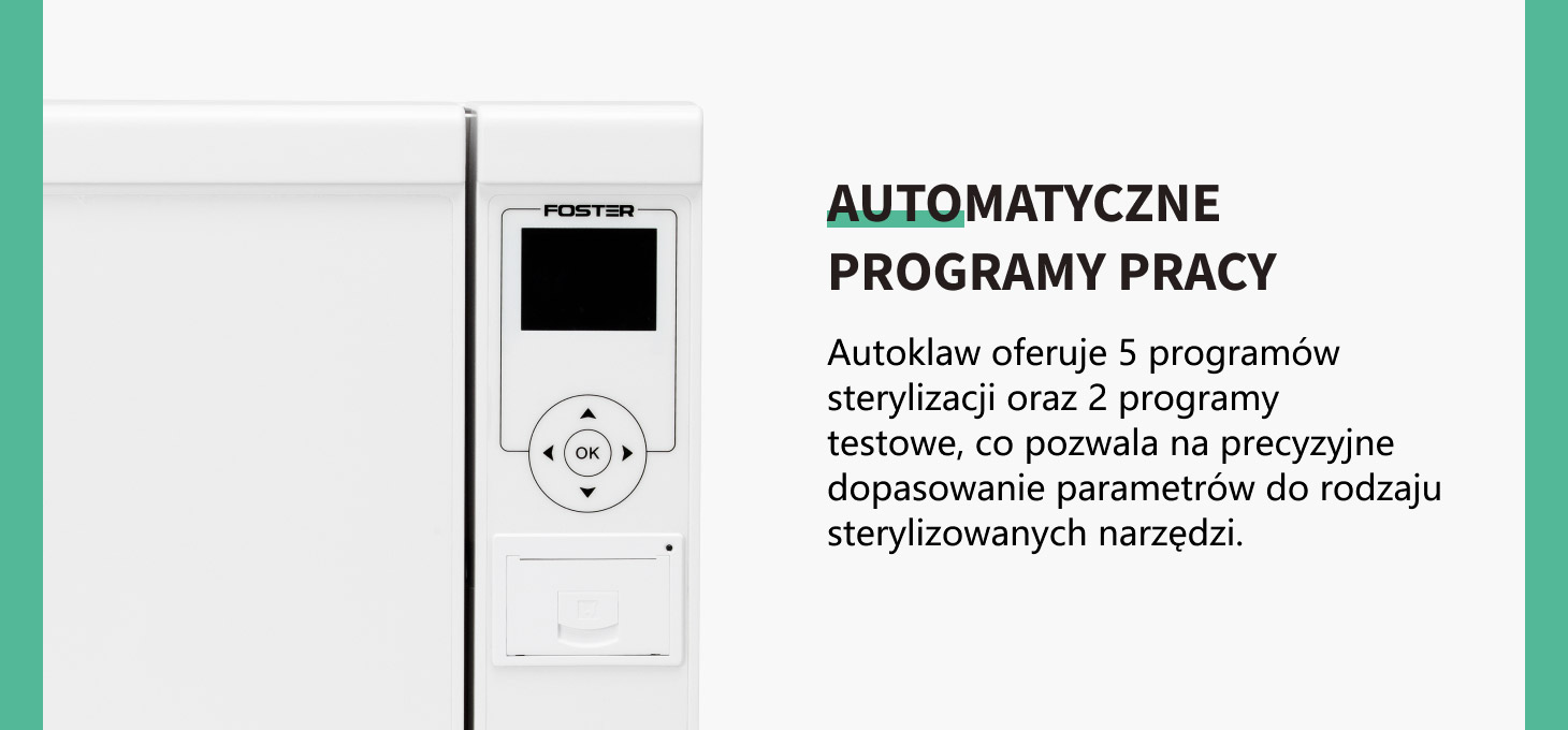 Activeshop Autoklaw Fomos Foster 12L balta aprašymas - Prekės nuotrauka