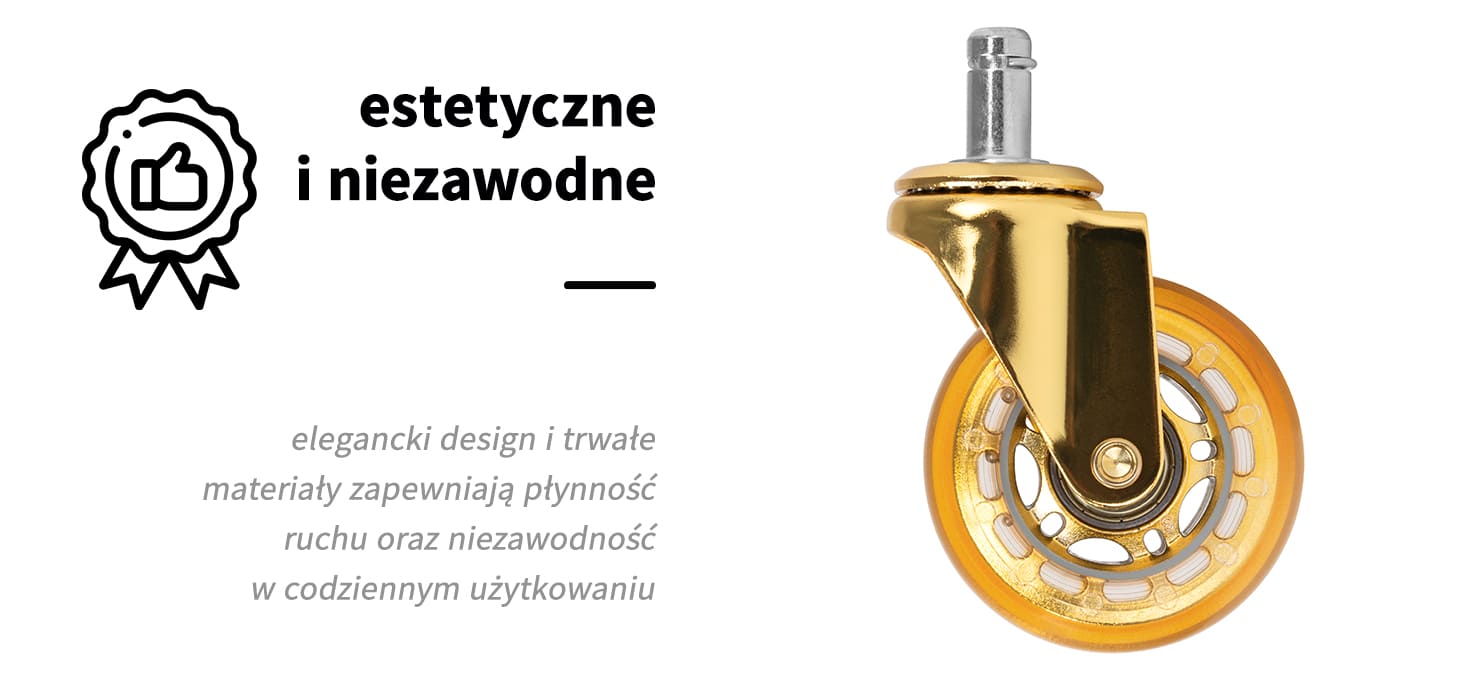 Activeshop Roll Speed auksinis įstumiamas taburetės ratas, 5 vnt aprašymas - Prekės nuotrauka Activeshop Roll Speed auksinis įstumiamas taburetės ratas, 5 vnt aprašymas - Prekės nuotrauka
