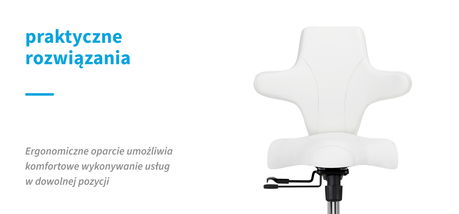 Activeshop Krzesło kosmetyczne Azzurro Special 152 śnieżnobiałe aprašymas - Prekės nuotrauka