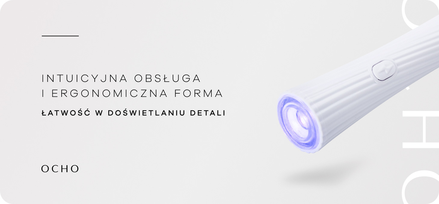 Activeshop Lampka UV LED OCHO mini balta aprašymas - Prekės nuotrauka