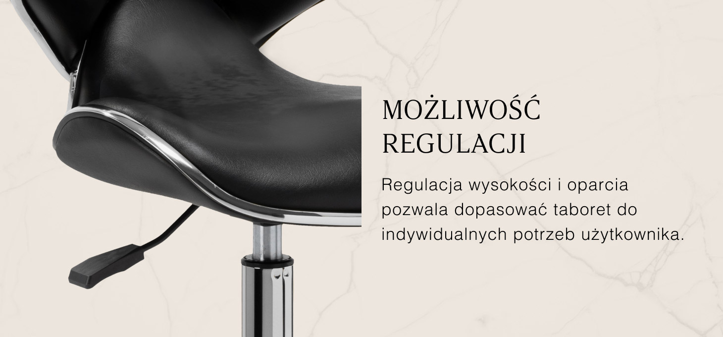 Activeshop Taboret kosmetyczny Gabbiano Q-4599 juoda 2 gat. aprašymas - Prekės nuotrauka