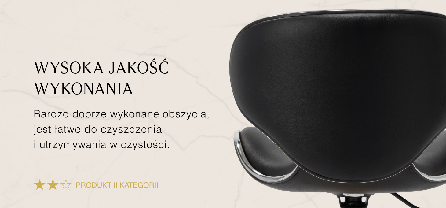 Activeshop Taboret kosmetyczny Gabbiano Q-4599 juoda 2 gat. aprašymas - Prekės nuotrauka