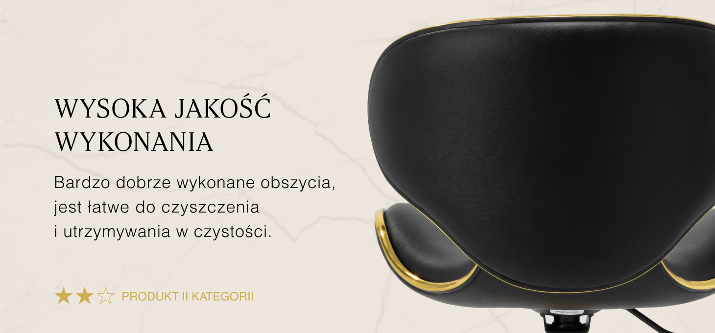 Activeshop Taboret kosmetyczny Gabbiano Q-4599G juoda 2 gat. aprašymas - Prekės nuotrauka