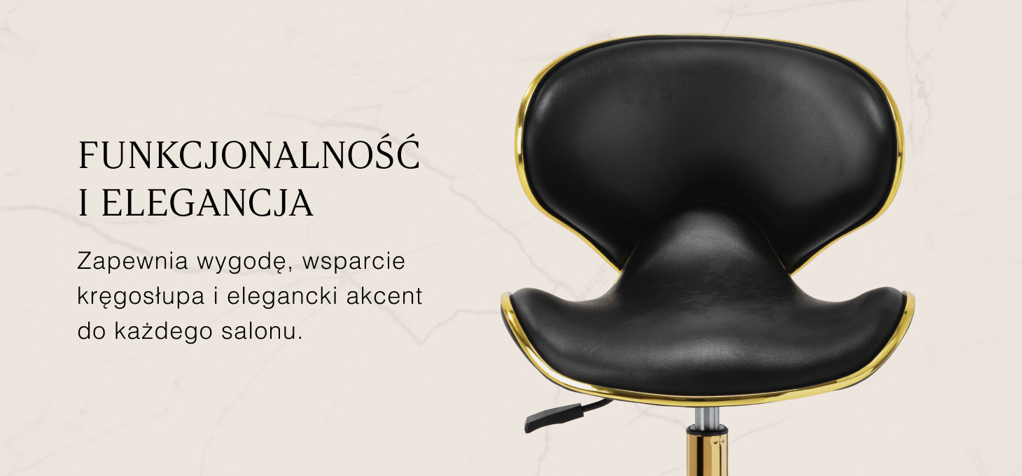 Activeshop Taboret kosmetyczny Gabbiano Q-4599G juoda 2 gat. aprašymas - Prekės nuotrauka