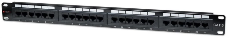Techly 022892 Patch panel UTP Cat6 1U 24-port juoda