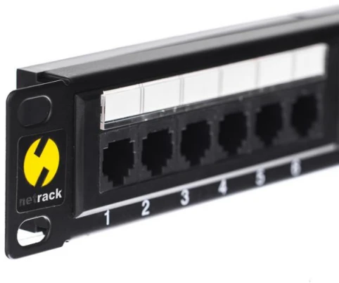 NETRACK 104-05 patch panel 19inch 24-jungtys kat. 5e UTP su lentyna