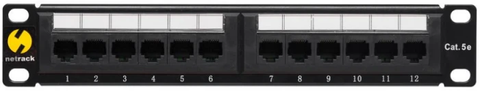 NETRACK 104-14 patch panel 10colių 12-jungtys kat. 5e UTP