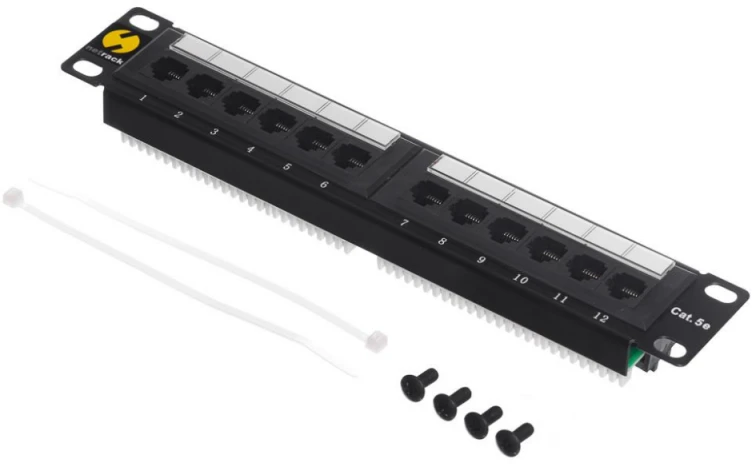 NETRACK 104-14 patch panel 10colių 12-jungtys kat. 5e UTP