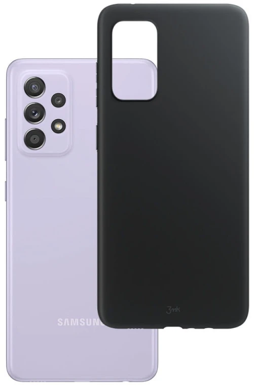 3MK, skirtas Samsung Galaxy A52 4G/5G A52s 5G, Juodas, matinis dėklas