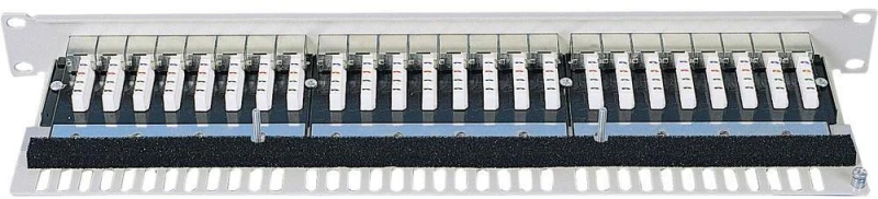 Intellinet 503754 Patch panel 1U, Cat5e STP, 24 porty RJ45, pilka