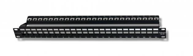 Serverio priedas  Intracom INTELLINET 720328 Intellinet Blank 24-port panel for Keystone Jack 1U 19 with cable organizer