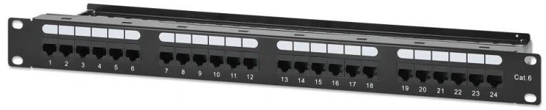 Intellinet 721035 Patch Panel Rack 19" 1U 24 porty RJ45 Cat6 UTP