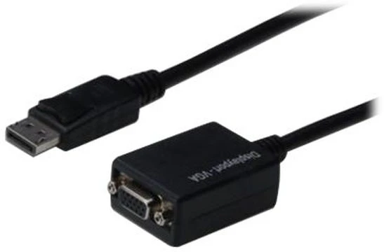 Assmann Electronic DIGITUS DisplayPort adapterio laidas DP - HD15 M/F 0.15m su blokavimu DP 1.1a suderinamas su CE bl